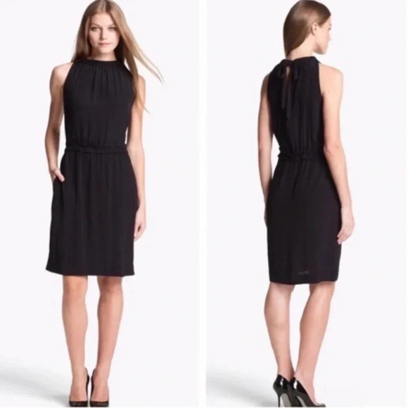 Kate Spade Black Rio Crepe Tie Back Dress Size 0 - Picture 2 of 12